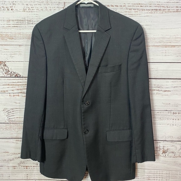 MICHAEL KORS 100% WOOL GRAY 2 BUTTON BLAZER JACKET - Picture 1 of 7